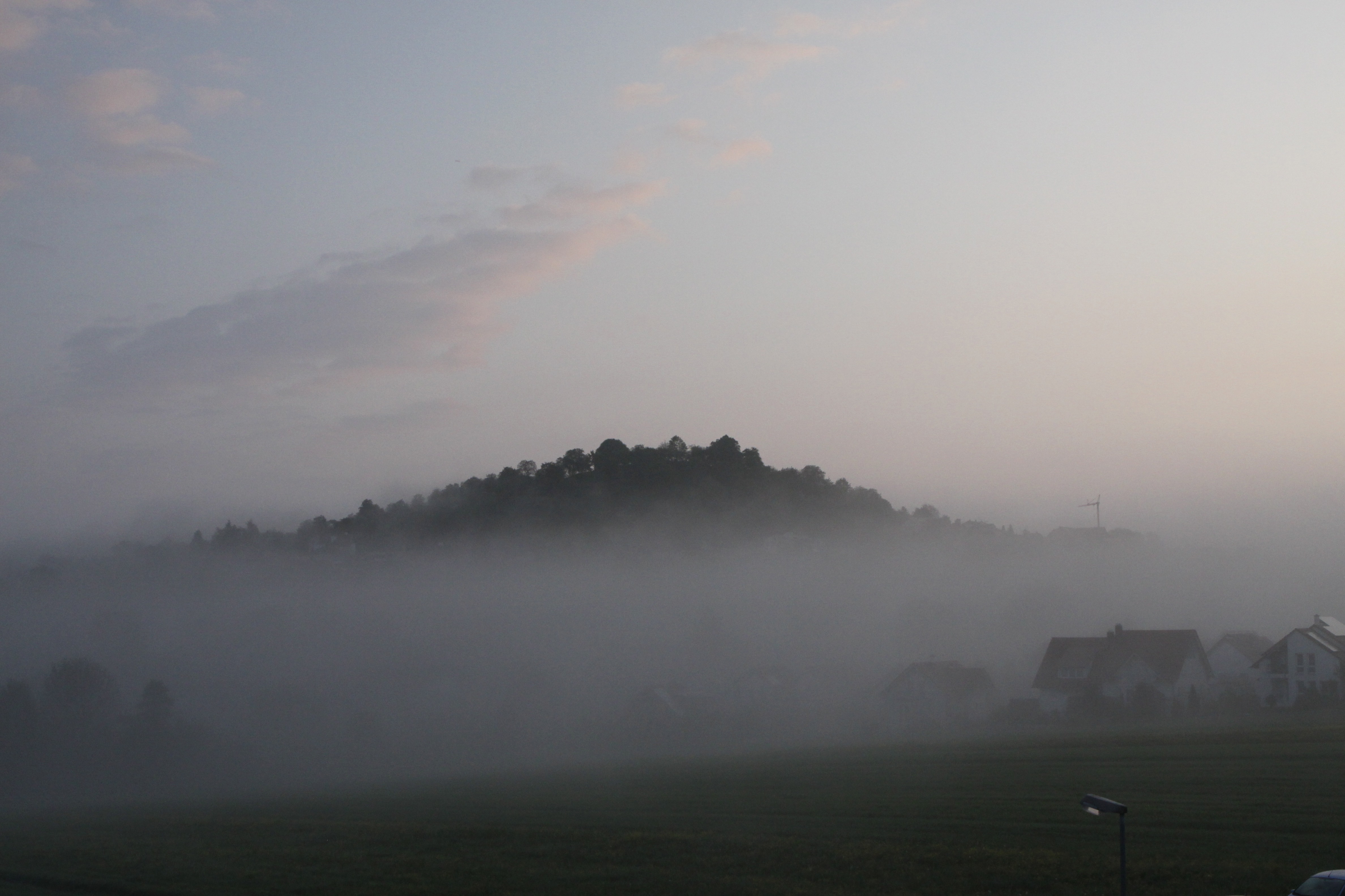 Der Grafenberg im Nebel
