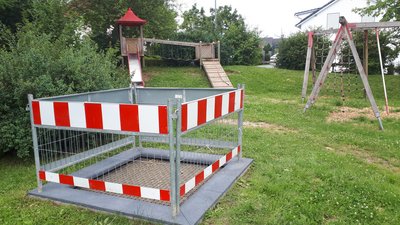 Spielplatz Brunnäcker - Trampolin wieder nutzbar